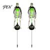 Halloween Party Supplies 2Pcs Solar Skeleton Yard Stake, LED Garden Lights, Waterproof Ornaments Realistic Skull Figurines for Outdoor Lawn