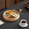 Wooden Nut Platter Round Dried Fruit Box Multi-functional Snack Serving Trays  Party Serving