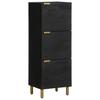 Highboard Black 40x33x110 Cm Particle Board