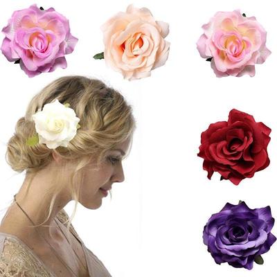 2 Bucăți Plantă Trandafir Agrafă de Păr Ace de Păr Clipuri Piepteni Domnișoară de Onoare Pânză Floare Bijuterii Accesorii