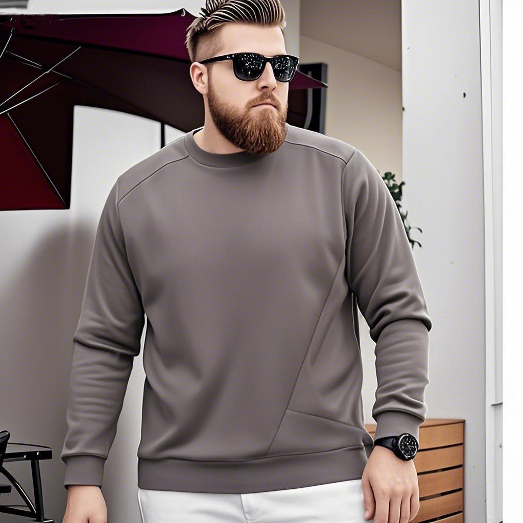 

2025 Autumn-Winter Men s Plus Size Long Sleeve Loose Sports Hoodie L кавовий