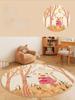 Cartoon Style Bedroom Decor Round Carpet Animal Print Carpets for Living Room Fluffy Soft Lounge Floor Mat Thick Plush Study Rug