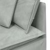 Modular Sofa with Cushions Velvet Light Grey
