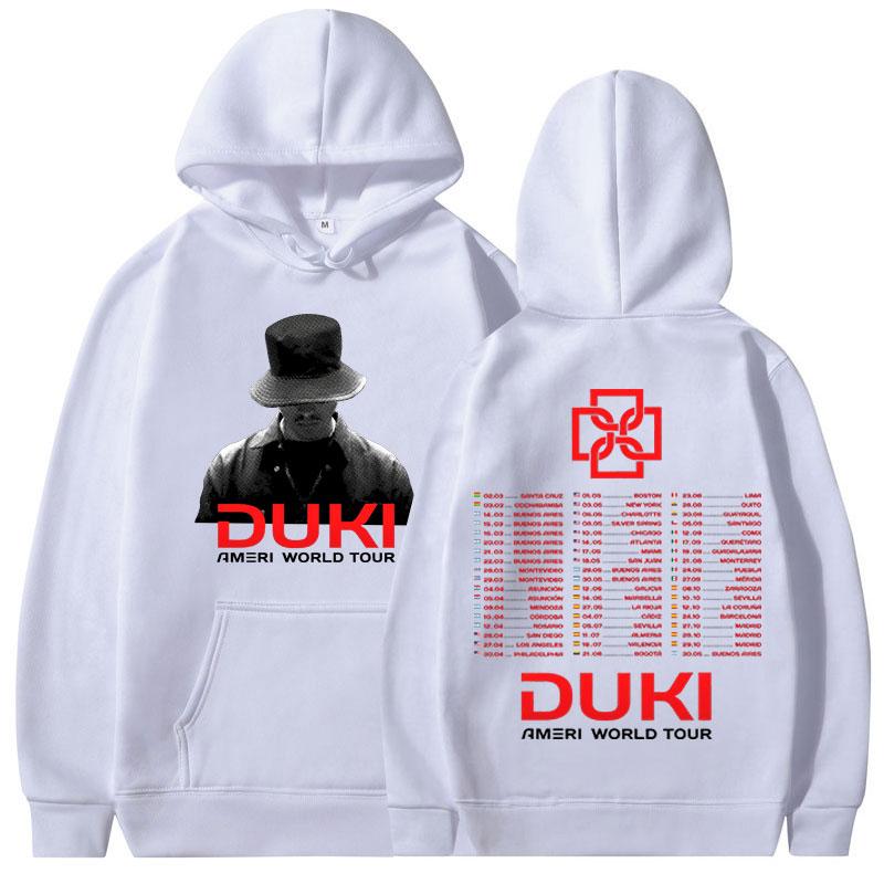Rapper Duki Ameri Welttournee 2025 Hoodies Fan-Geschenk Männer Frauen Lässiges Übergroßes Sweatshirt Mode Hip Hop Langarm Pullover