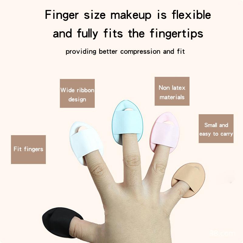 10/7pcs Mini Cotton Triangle Makeup Finger Soft Makeup Puff Shaping Sponge Powder Cosmetics Foundation Make-Up Cosmetics Finger