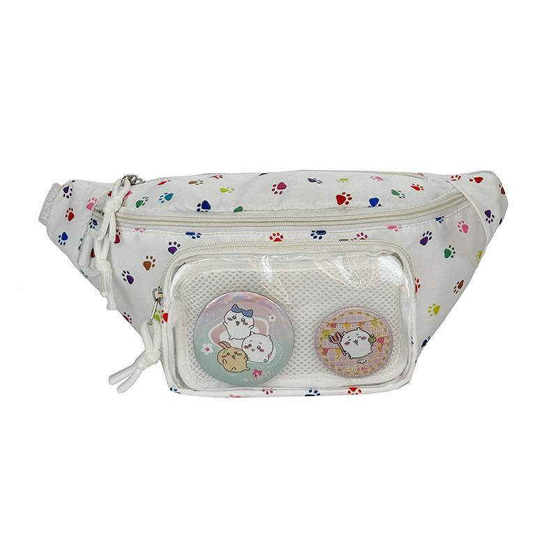 Women's Crossbody Bag Transparent Chest Bag Print Student Shoulder Bag