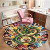 Dragon Ball Print Round Rug, Washable Floor Carpet, For Entryway Dorm Laundry Room Office Study, Home Decor Birthday Christmas Gift