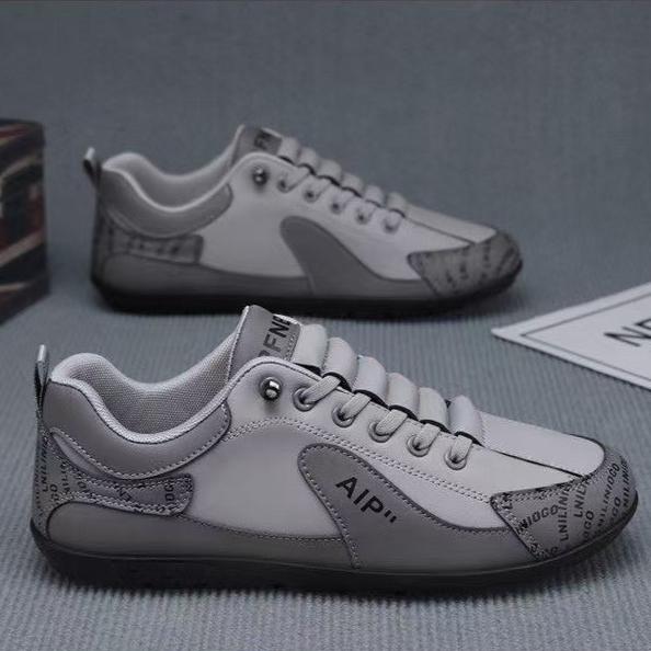 Men's Lightweight Flat Bottomed Comfortable Casual Shoes Color Blocking Fashion Step on Sneakers Soft Soled Men's Flat Shoes