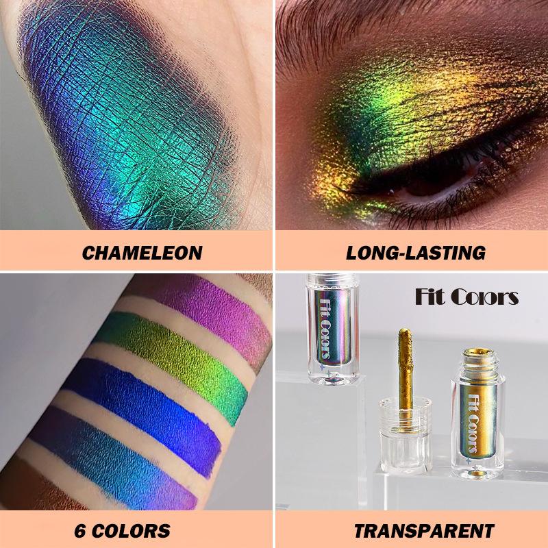 Optical Chameleon Eyeshadow Liquid Dazzling Stage Makeup High Light Film Forming Eyeshadow Liquid Lip Liquid