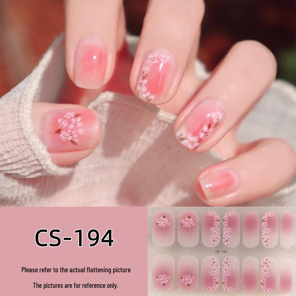 Waterproof Long-Lasting No-Bake 3D Gel Nail Stickers - Removable & Wearable Full-Cover Nail Polish Patches for Women