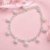 925 Sterling Silver 8-inch Exquisite Bell Bracelet for Women's Fashion Wedding Party Jewelry Accessories