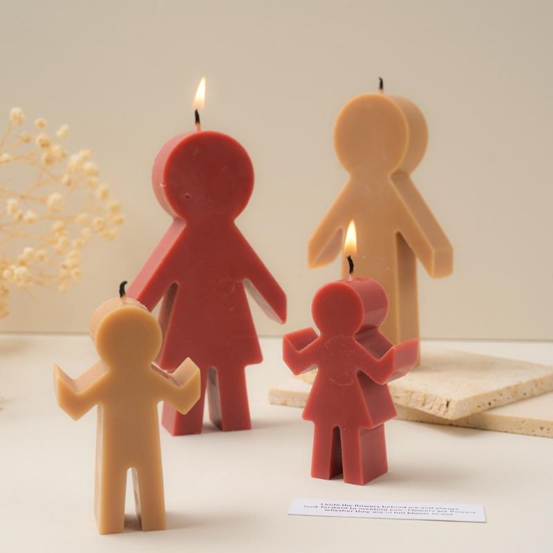 Rodinná tématická figurka Silikonové formy na svíčky pro dekoraci domova svíčkami Formy z epoxidové pryskyřice Silikonové formy na beton, sádru