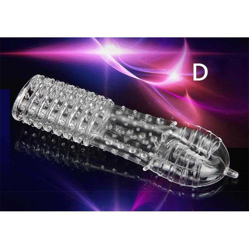 5Pcs Reusable Condoms Male Penis Extension Sleeves Sperm Lock Cock Ring Dildo Cover Adult Sex Toys For Men Delay Ejaculation