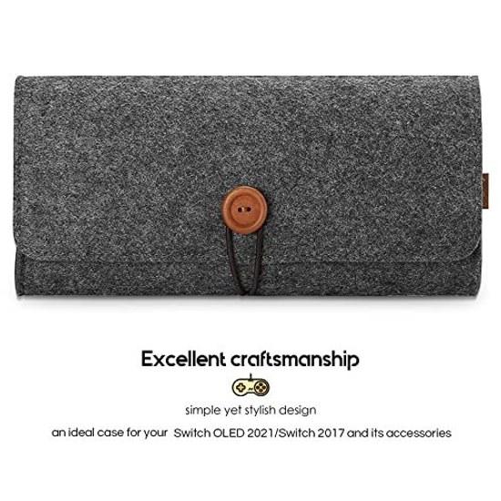ProCase Switch Felt Case Nintendo Protective Cover Ultra Lightweight 100g Storage Bag Pouch Portable Dustproof Screen Scratch Prevention Breathable -