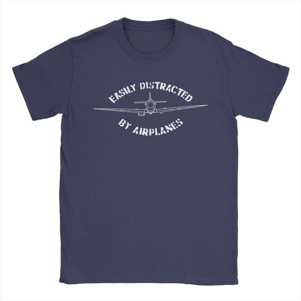 Leicht abgelenkt durch Flugzeuge T-Shirt für Erwachsene Street Style T-Shirts Sommer O-Ausschnitt Mode T-Shirt Großhandel Übergroße Oberteile