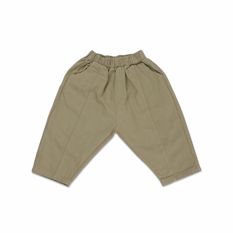 2024 Korean & Japanese Style Kids  Carrot Pants: Spring/Autumn Casual Twill Woven for Boys & Girls 130 cm