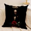 Film The GGodfather Cushion Cover Silky Short Plush Invisible Zipper Dustproof Sofa Pillow Case For Home Decor