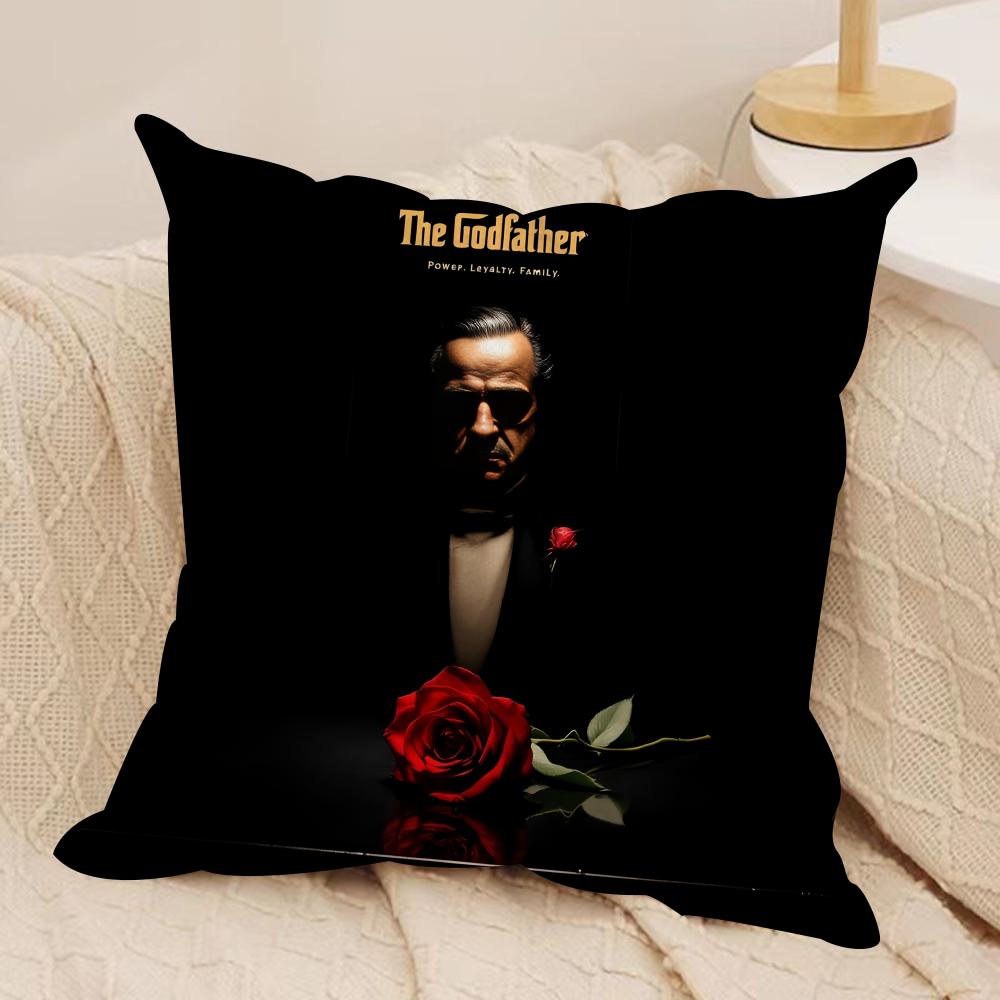 Film The GGodfather Cushion Cover Silky Short Plush Invisible Zipper Dustproof Sofa Pillow Case For Home Decor