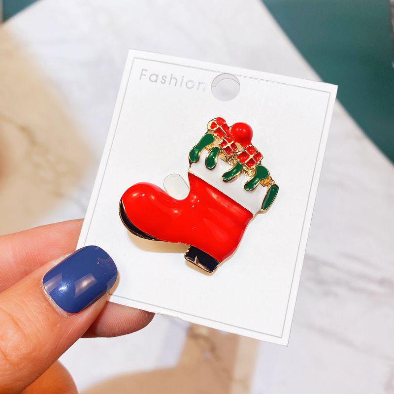 Yimu Alloy Christmas Brooch - Santa Claus & Tree Ornament Corsage