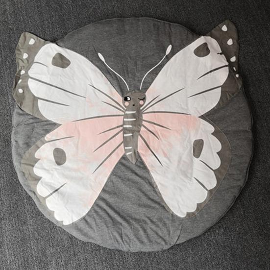 Bebek Oyun Matı Yumuşak Malzeme Bebek Emekleme Pedi Dairesel Tasarım Hayvan Desenli Bebek Aktivite Matı Bebek Emekleme Pedi