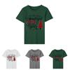 Women's Christmas Tops With Short Sleeves And Soft Cotton Material For Festive Comfort**