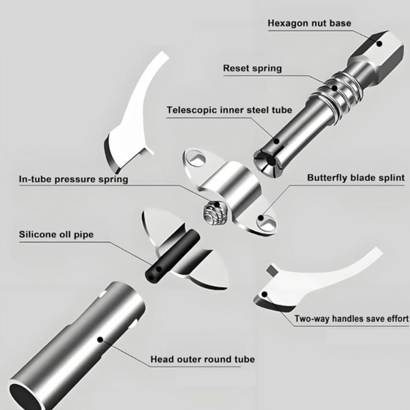Metal Grease Nozzle Adapter Fast Release Mechanism Ergonomic Handle For Efficient Lubrication In Industrial Applications