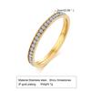 2mm Iced Out Cubic Zirconia Ring Female Gold Silver Color Stainless Steel Wedding Band Rings for Women Fashion Jewelry Gift 2025