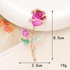 New 3D Rose Flower Alloy Phone Case Charm with Rhinestone Droplet.