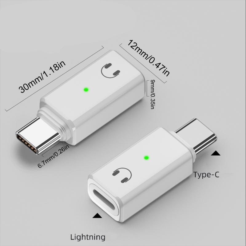 USB Type C To 8Pin Male to Female Headphone Music Adapter for Cellphone Tablet