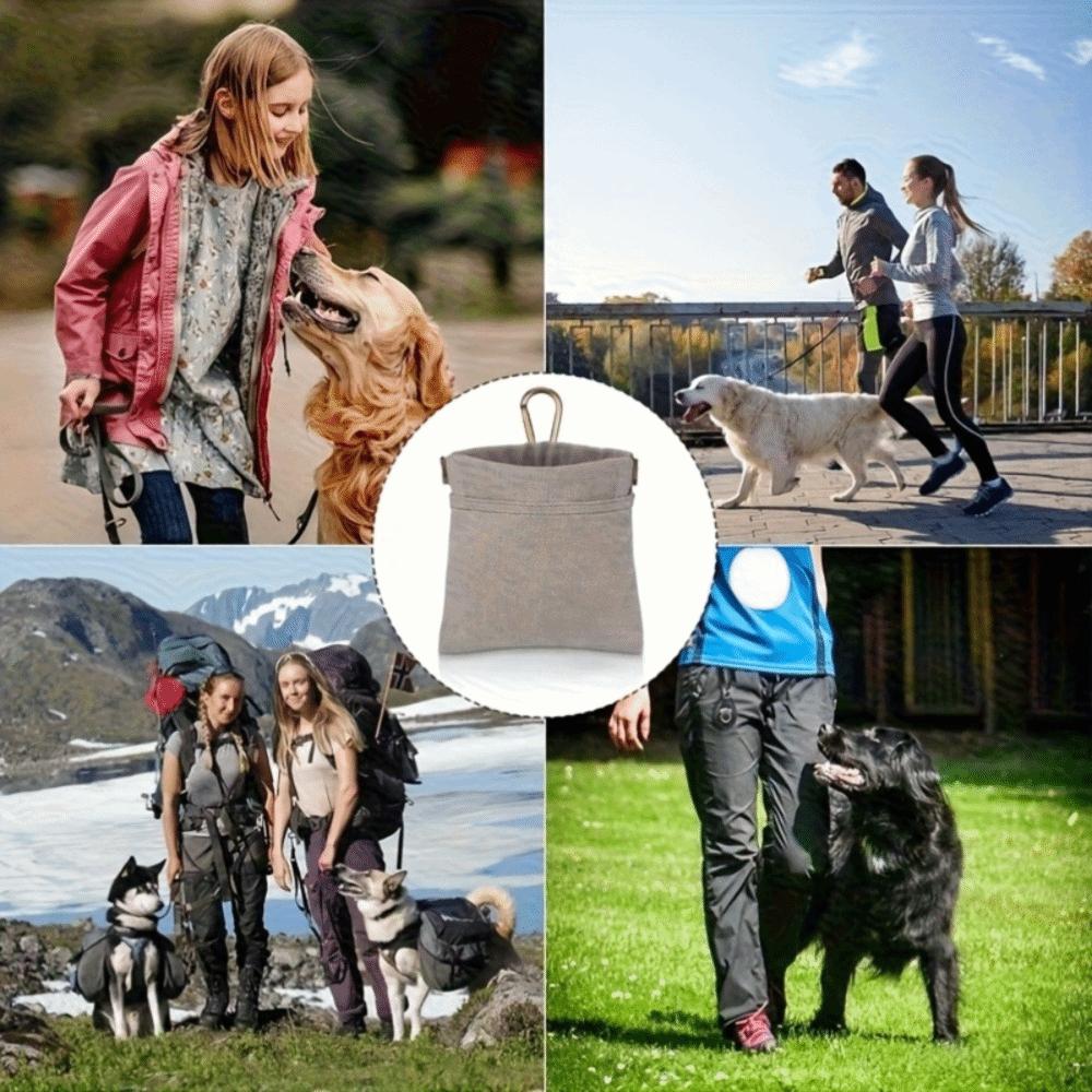 Stain-resistant Dog Training Snack Bag With Carabiner Walking Dog Snack Bag Pet Store