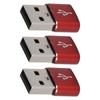 3PCS U Disk Adapter USB To TypeC Adapter USB C Female To USB Male Adapter  Mobile Phone Use