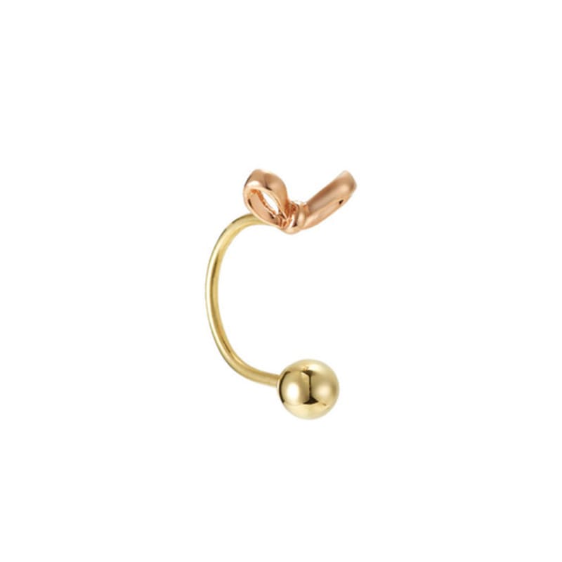Tirr Lirr 14K Pink Gold Ribbon Point Tail Piercing TEPK4P00288M(PC)-3