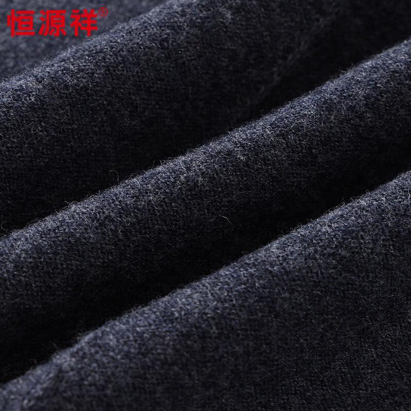 Hengyuanxiang Men's 100% Pure Wool Turtleneck Sweater