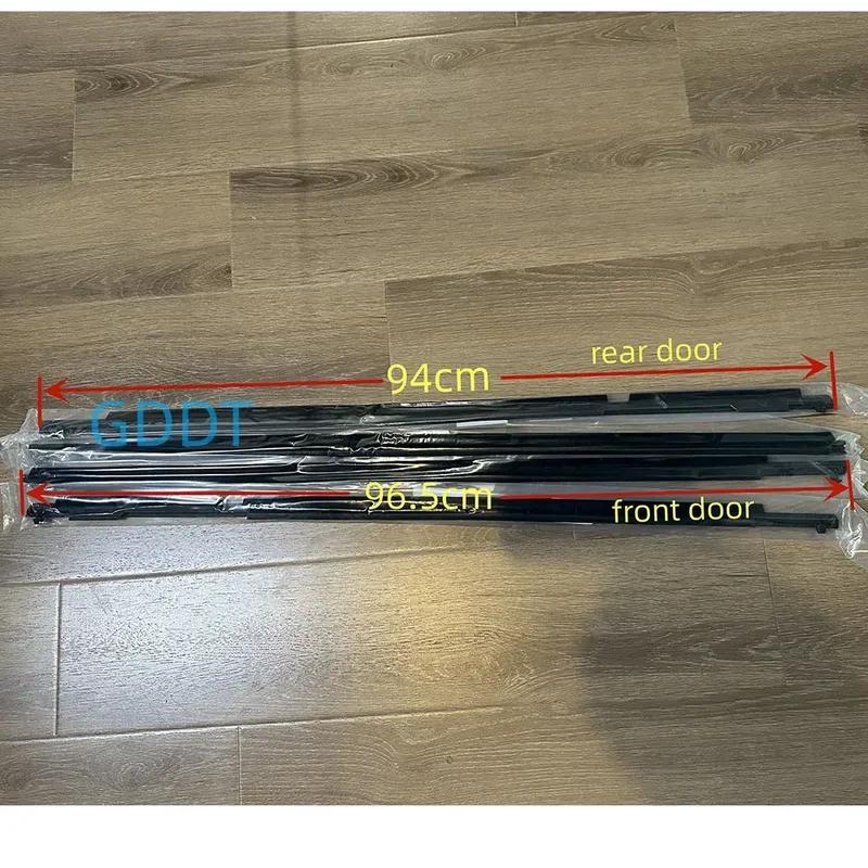 4 Pezzi Guscio in Gomma per Finestrini Nero o Cromato per Toyota 4Runner 75711-35011 2009-2020 Guarnizione Vetro Esterna