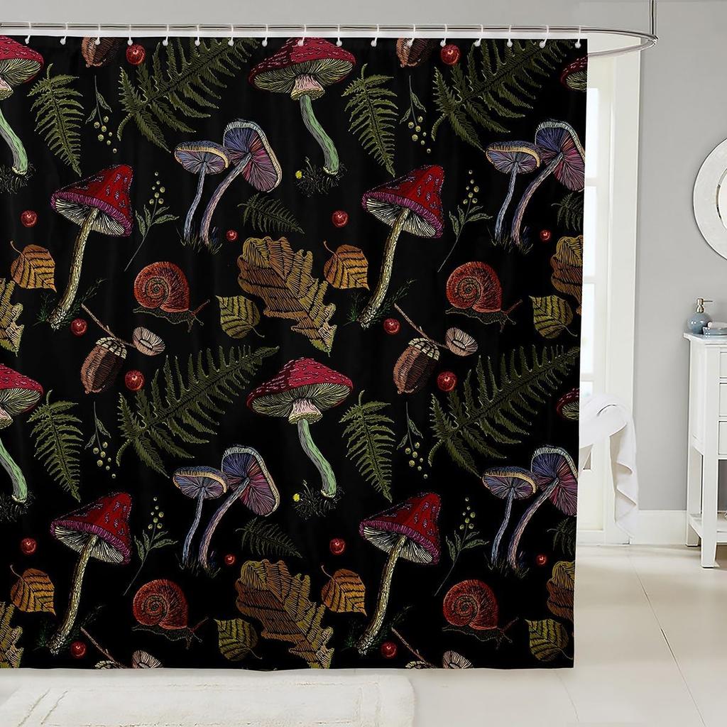 Lovely Dog Shower Curtains,Cute Puppies Cartoon Animal Bath Curtain,Paw Print Blue Cloth Fabric Bathroom Decor Set with Hooks