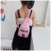 Korean Style Nylon Bumbag for Kids, Cute Letter Print Chest Pouch, Fashionable Crossbody Shoulder Bag for Boys and Girls KTB