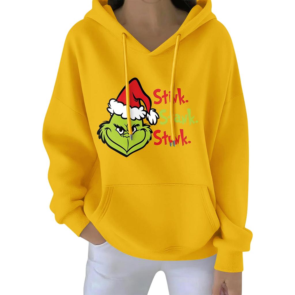 Women's Christmas  Hoodie Funny Cute Christmas Holiday Sweatshirt Pullover