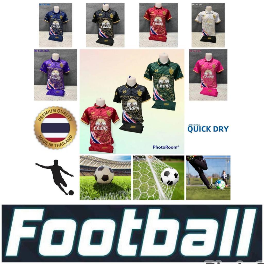 THAILAND National Football Soccer Vintage Shirt Polo Flag Unisex Men Women Training JERSEY Print Quick Dry Short Sleeve Uniform Elephant Badge Logo