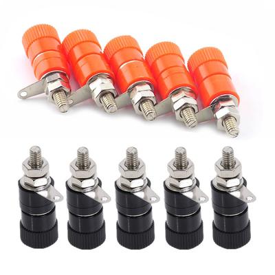 4mm Rot & Schwarz Bananenbuchse Professionelle Binding Post Mount Stecker Jack Verstärker Terminal Stecker Vernickelt