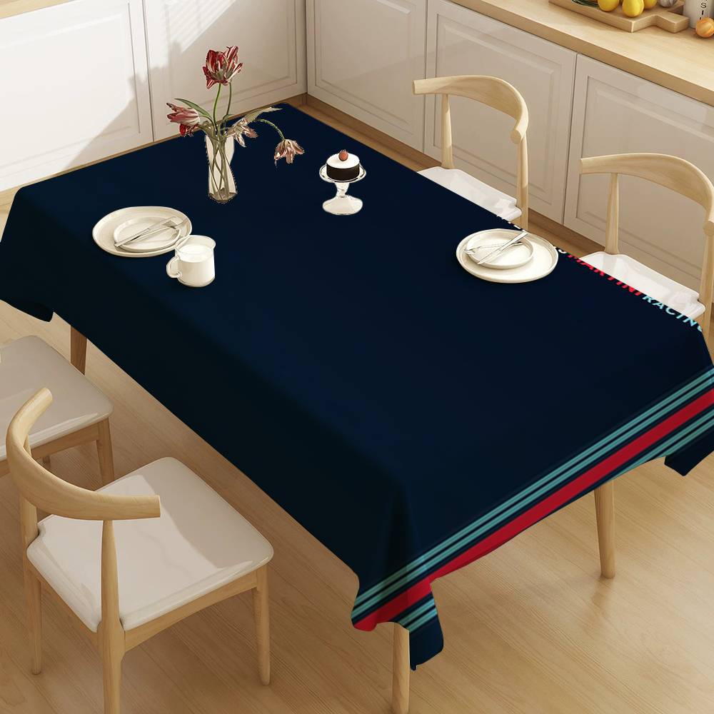 MARTINI COOL RACING Tablecloth Themed Indoor Outdoor Picnic Party Tablecover Kitchen Dining Table Wedding Decor