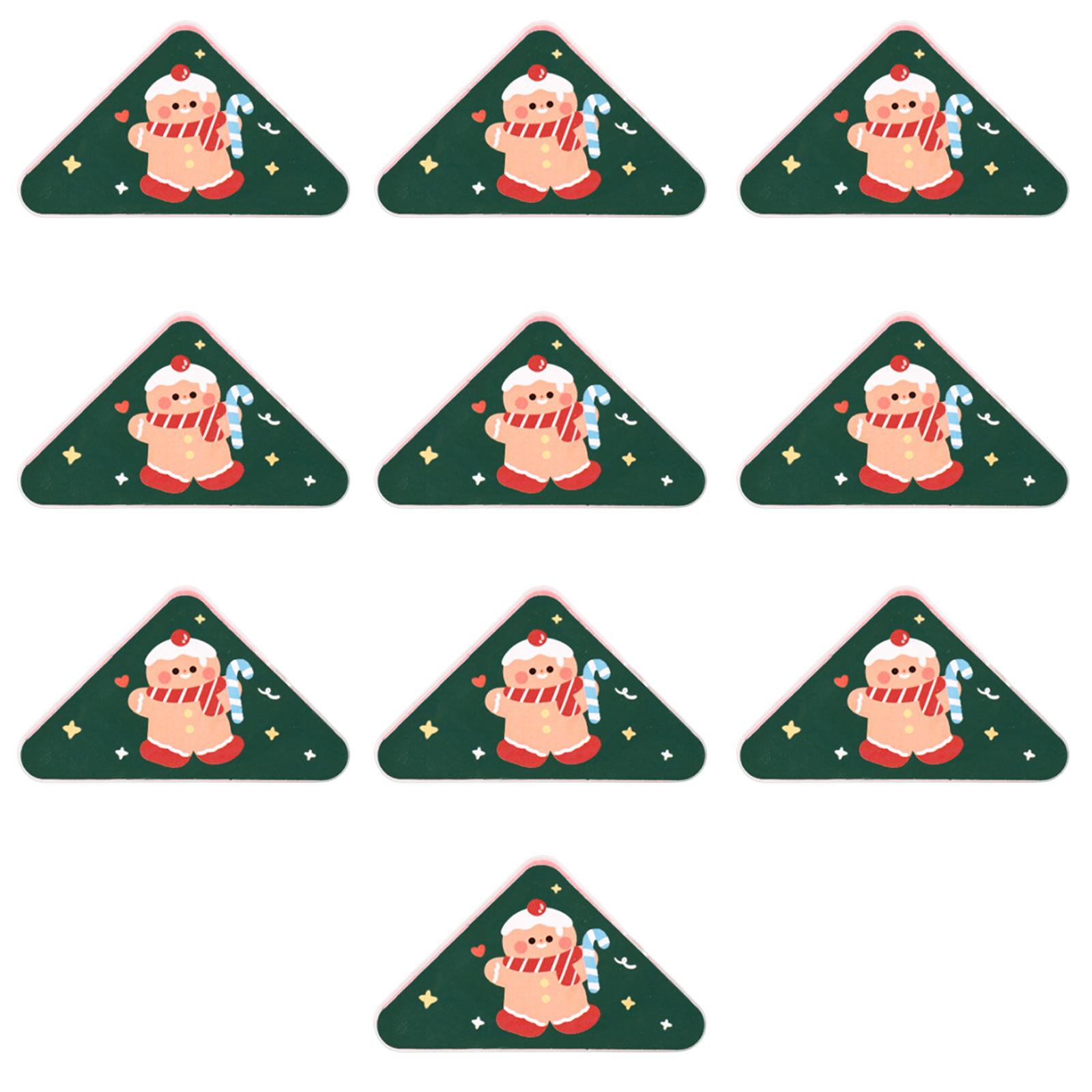 

10 шт. Рождественские угловые скрепки, треугольные угловые зажимы для файлов, зажимы для документов, треугольные угловые зажимы для бумаги для студентов 4