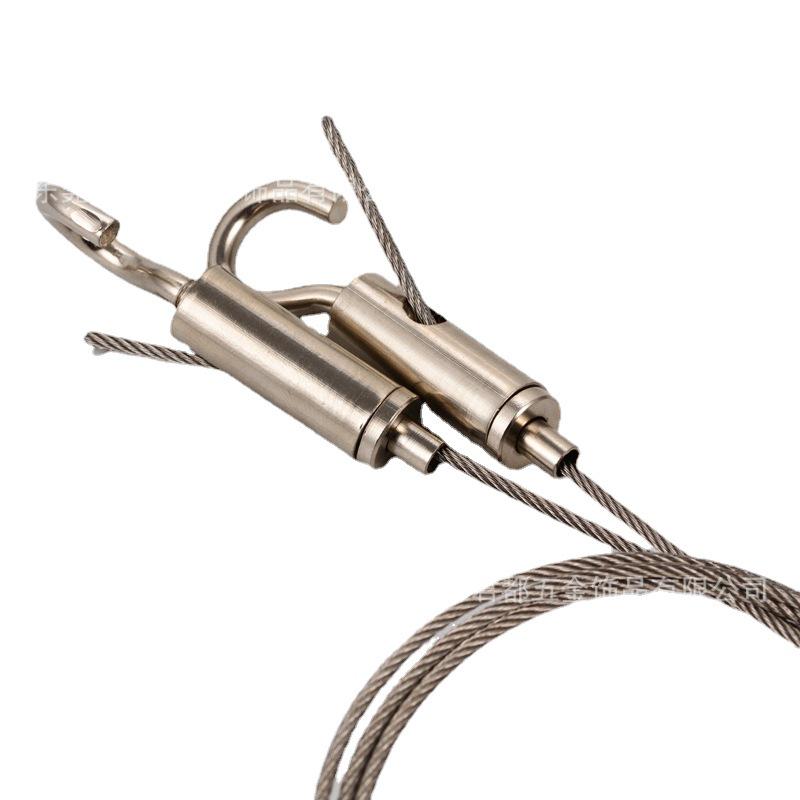Stainless Steel Wire Rope with Adjustable Safety Hook and Aluminum Sleeve for Advertising Board Lighting and Slinging