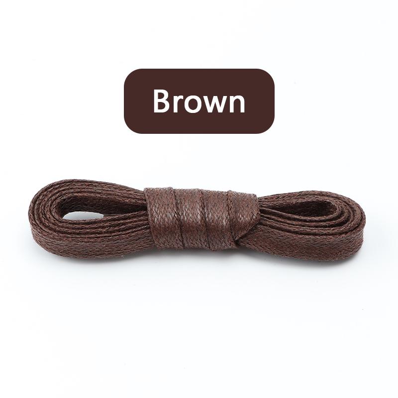 1 Pair Flat Shoelaces Waxed Cotton 0.8CM Width Waterproof Shoe Laces Unisex Boots Casual Sneakers Shoelace Leather Laces Shoes