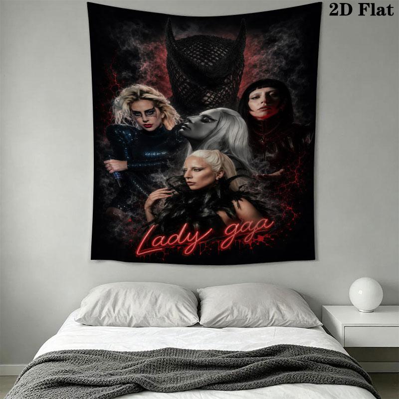 Lady Gaga poster Wall Hanging Printed Fabric Blanket Decorative Tapestries for Bedroom Living Room Home Decor