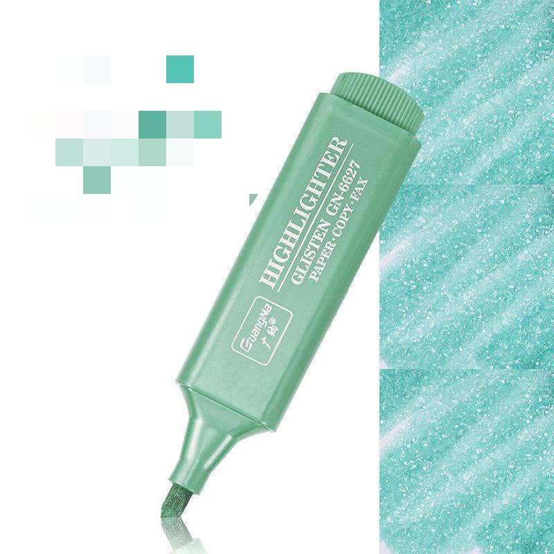 Haile 8ks/sada metalických zvýrazňovačů Morandi zlatý prášek třpytivý zvýrazňovač markery pro poznámky deník graffiti pero papírnictví