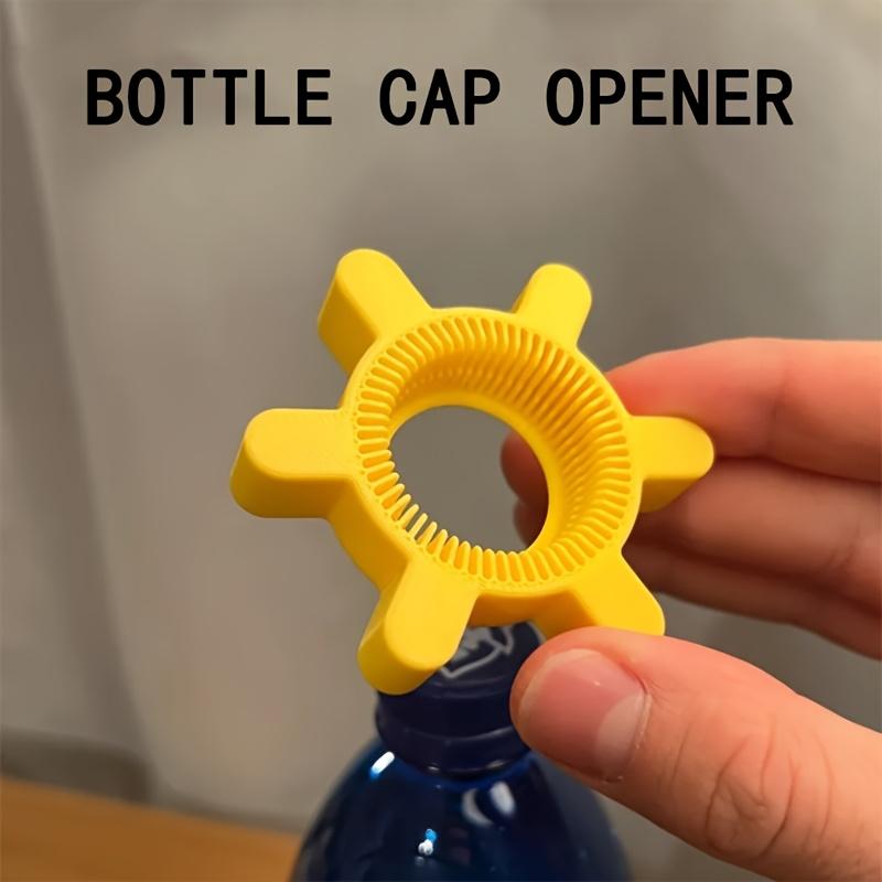 1pc Twist CapOpener for Bottles/Can-Yellow Plastic,Ergonomic Grip, Durable Gear for Drinks.Compact Sturdy Kitchen Tool,Xmas Gift