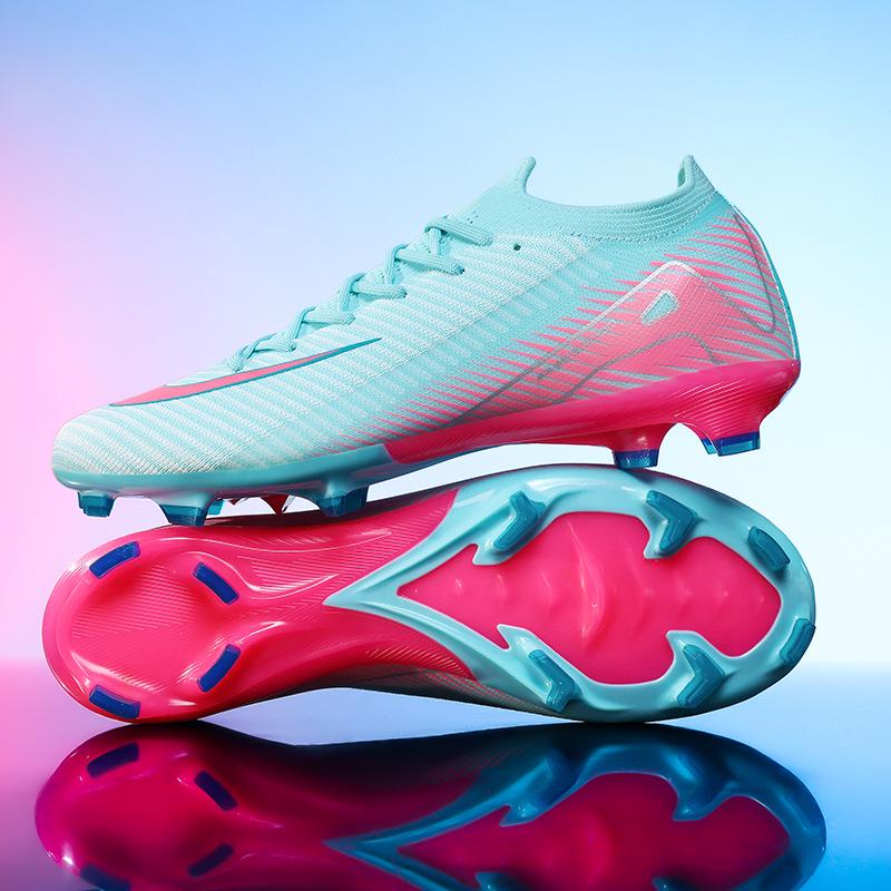 Messi Grenzüberschreitende Nahtlose Lange Stollen Fußballschuhe für Herren, Damen & Kinder - Niedrig geschnittene Trainingsschuhe für Kunstrasen