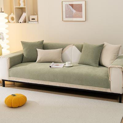Cuscino per Divano Moderno di Lusso Leggero Quattro Stagioni Universale Cuscino con Nappa in Ciniglia Copertura Antiscivolo Tessuto di Rivestimento