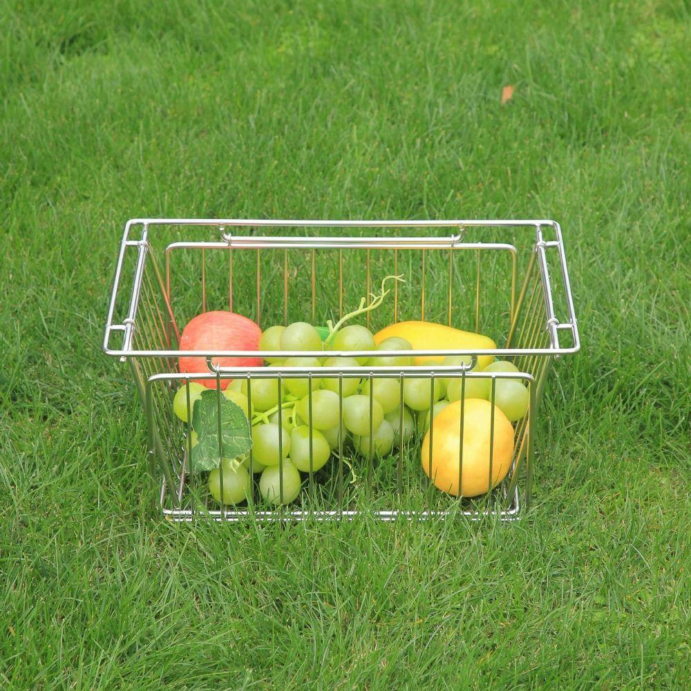 Portable Foldable IGT Basket Hollow Design Camping Picnic Basket Drain Basket Picnic