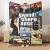 Grand Theft Auto Flannel Blanket Super Soft Warm Cozy Blanket for Sofa Bed Office Travel All‑Season Home Decor Gift